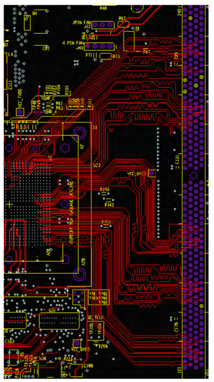 PCB trace for memory